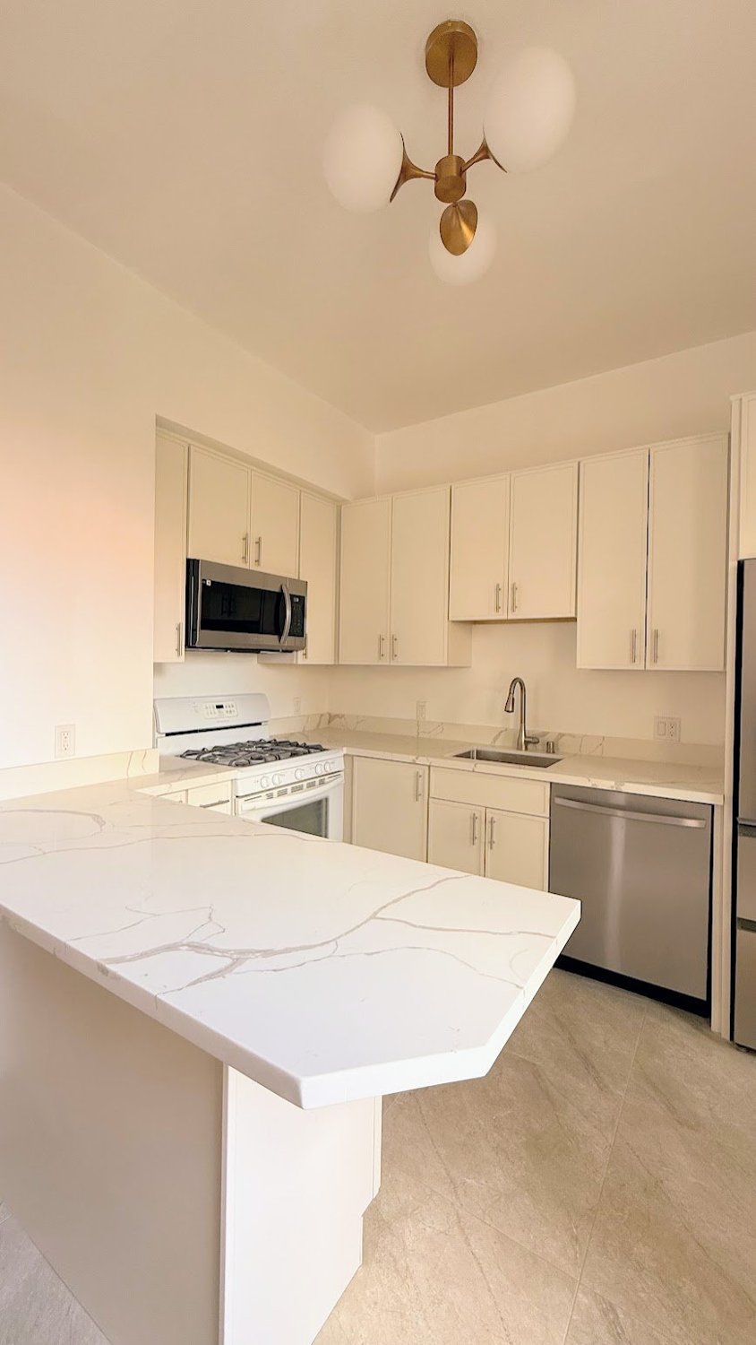 Renovated kitchen at 139–143 Dolores Street